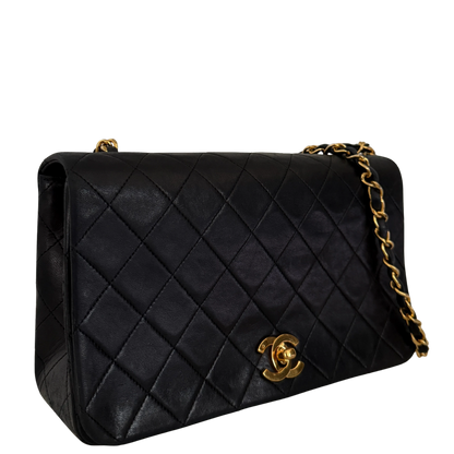 Chanel Timeless Single Flap Small Lammleder Schwarz / gut Chanel