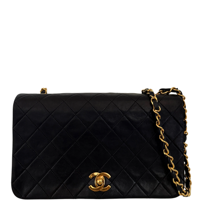 Chanel Timeless Single Flap Small Lammleder Schwarz / gut Chanel