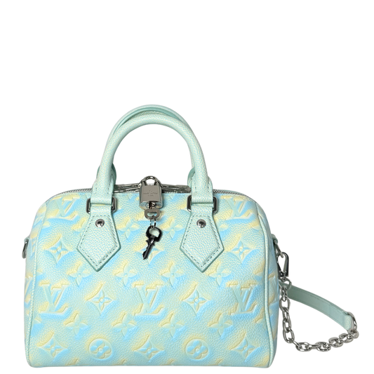 Louis Vuitton Speedy Bandoulière 20 Stardust M46092 Wassergrün / neuwertig Louis Vuitton
