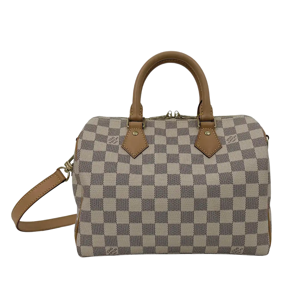 Louis Vuitton Speedy 25 mit Schulterriemen Damier Azur Canvas 2015 Fullset / sehr gut Louis Vuitton