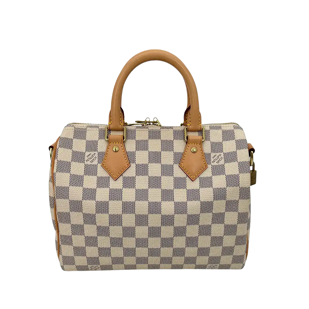 Louis Vuitton Speedy 25 mit Schulterriemen Damier Azur Canvas 2015 Fullset / sehr gut Louis Vuitton