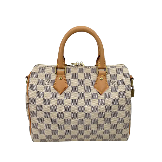 Louis Vuitton Speedy 25 mit Schulterriemen Damier Azur Canvas 2015 Fullset / sehr gut Louis Vuitton