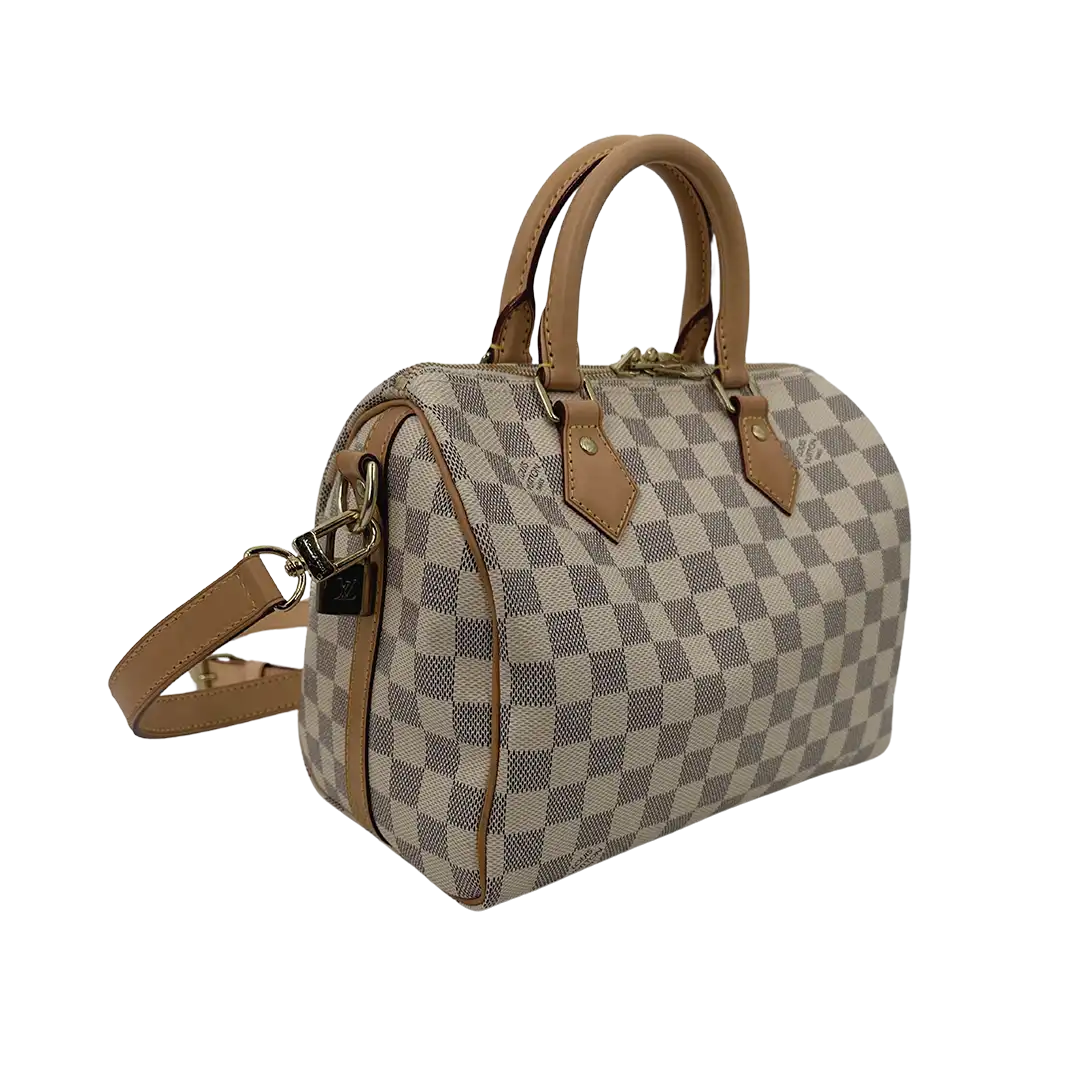 Louis Vuitton Speedy 25 mit Schulterriemen Damier Azur Canvas 2015 Fullset / sehr gut Louis Vuitton