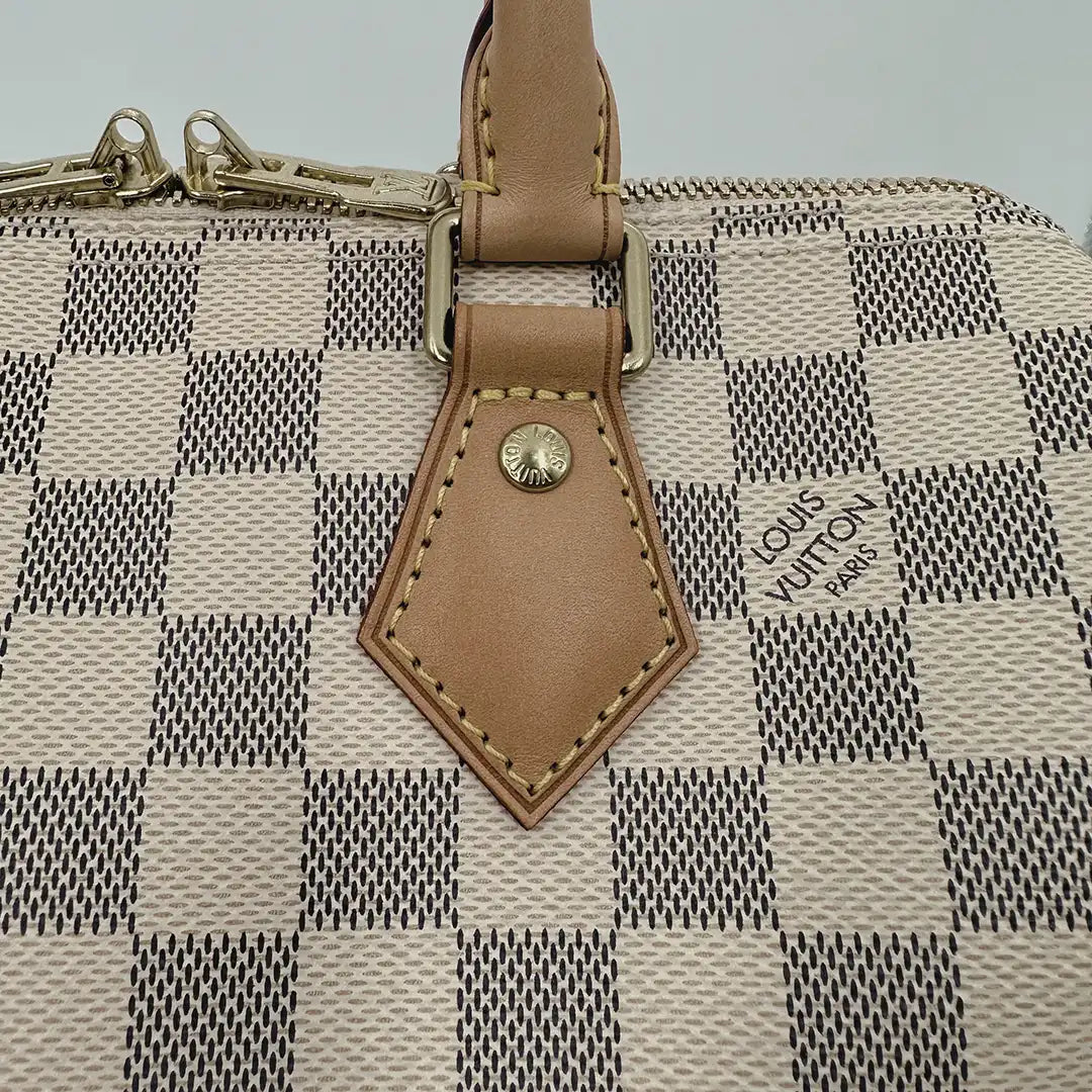 Louis Vuitton Speedy 25 mit Schulterriemen Damier Azur Canvas 2015 Fullset / sehr gut Louis Vuitton