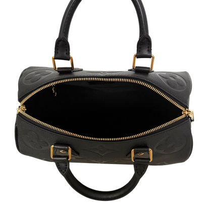 Louis Vuitton Speedy 25 mit Schulterriemen Schwarz Fullset / neuwertig Louis Vuitton