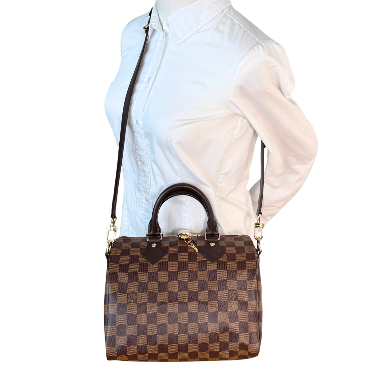 Louis Vuitton Speedy 25 Damier Ebene Braun Fullset / neuwertig Echtheitscheck