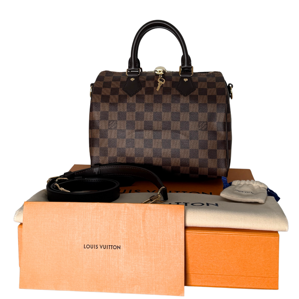 Louis Vuitton Speedy 25 Damier Ebene Braun Fullset / neuwertig Echtheitscheck