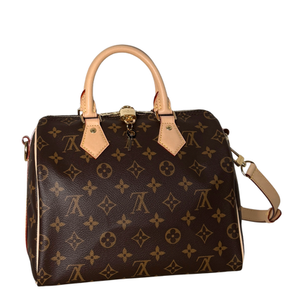 Louis Vuitton Speedy 25 Bandoulière Monogram Canvas Bruin