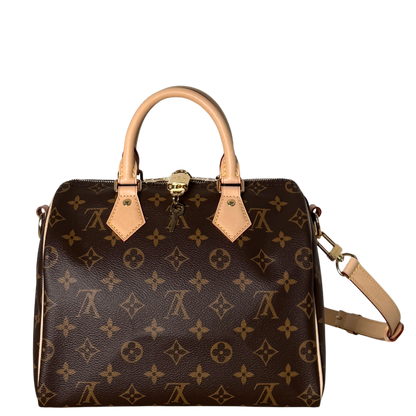 Louis Vuitton Speedy 25 Bandoulière Monogram Canvas Bruin