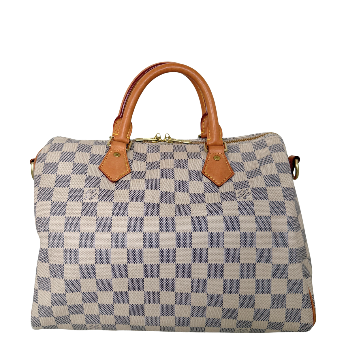 Louis Vuitton Speedy 30 mit Schulterriemen Damier Azur Canvas N40592 / gut Louis Vuitton