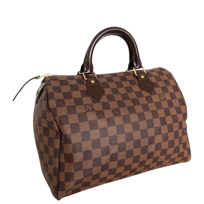Louis Vuitton Speedy 30 Damier Ebene Braun / sehr gut Louis Vuitton
