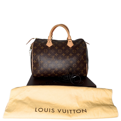 Louis Vuitton Speedy 30 Monogram Canvas M41526 Braun Fullset / sehr gut Louis Vuitton