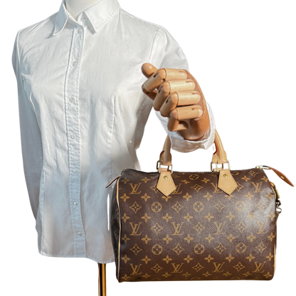 Louis Vuitton Speedy 30 Monogram Canvas M41526 Braun Fullset / sehr gut Louis Vuitton