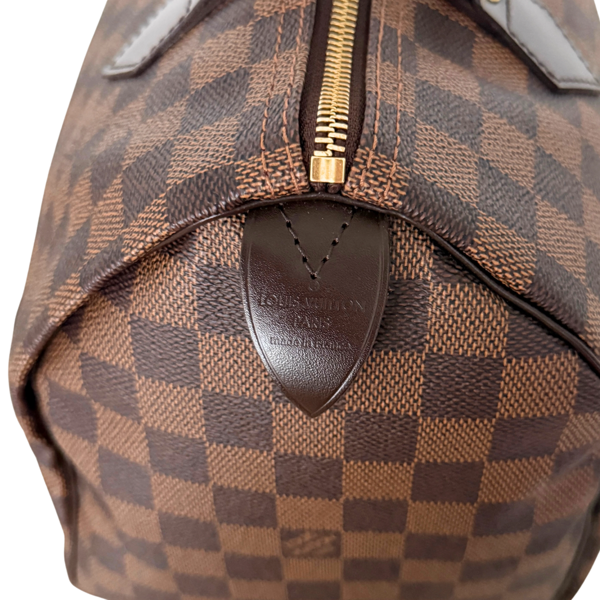 Louis Vuitton Speedy 30 Damier Ebene Braun / sehr gut Louis Vuitton