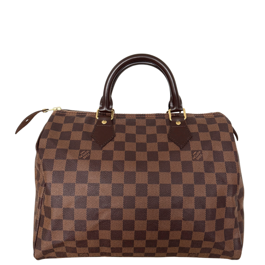 Louis Vuitton Speedy 30 Damier Ebene Braun / sehr gut Louis Vuitton