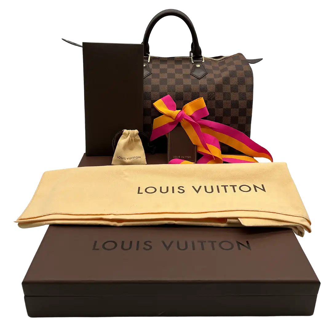 Louis Vuitton Speedy 35 Damier Ebene Canvas N41363 Fullset / sehr gut Louis Vuitton