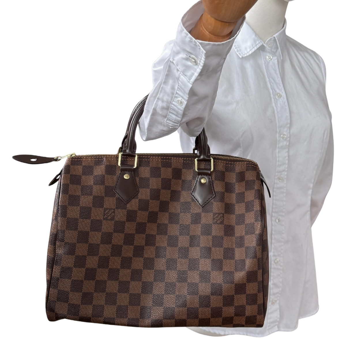 Louis Vuitton Speedy 30 Damier Ebene N41364 Braun / sehr gut Louis Vuitton