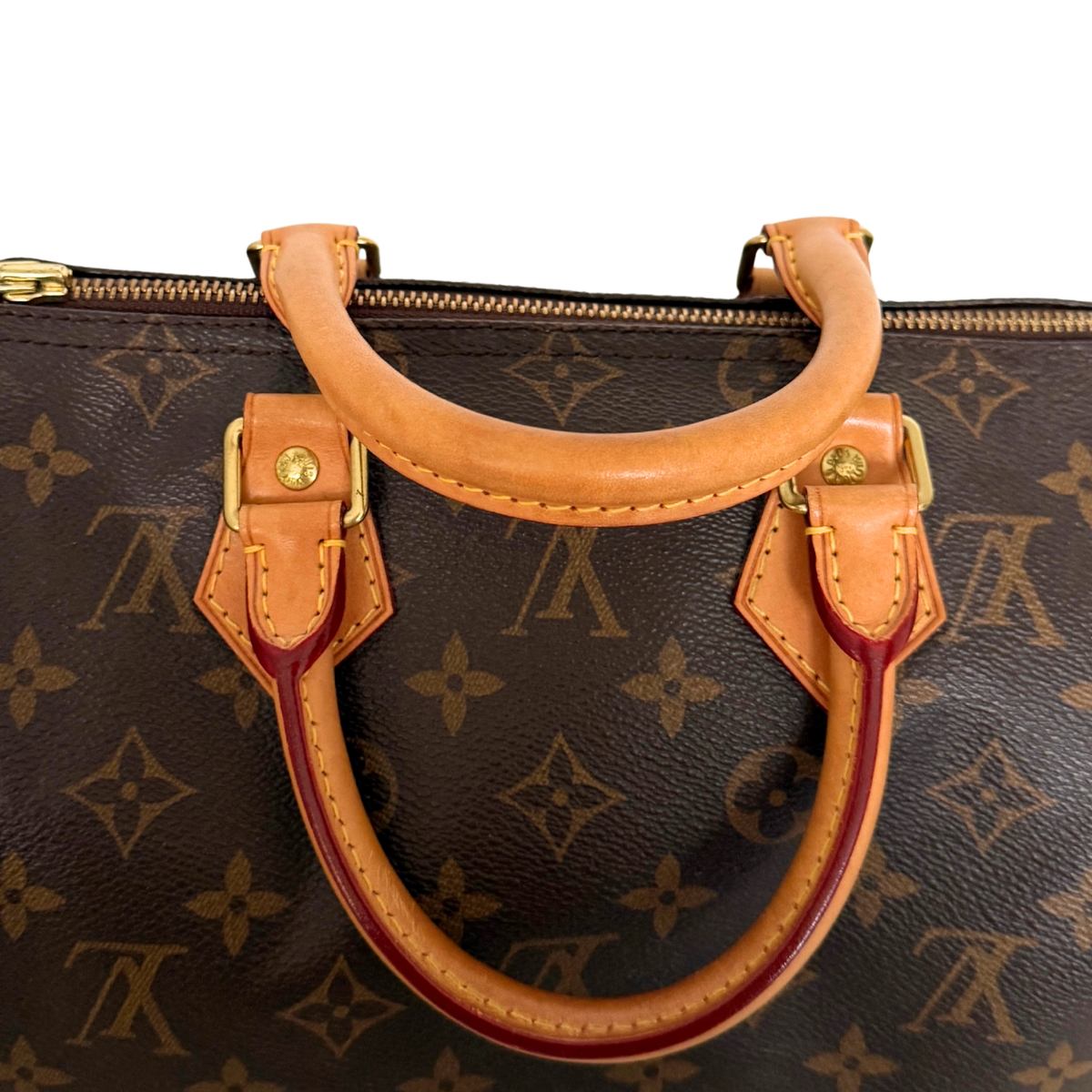 Louis Vuitton Speedy 25 M41528 Monogram Canvas Braun Fullset / gut Louis Vuitton