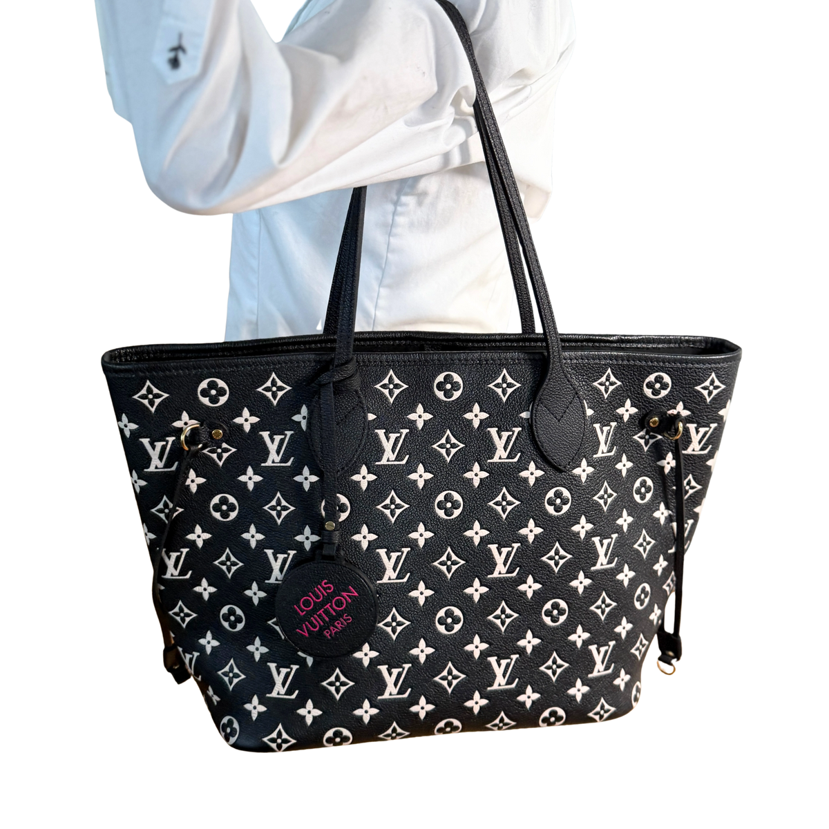 Louis Vuitton Neverfull MM Spring in the City Monogram Empreinte Zwart