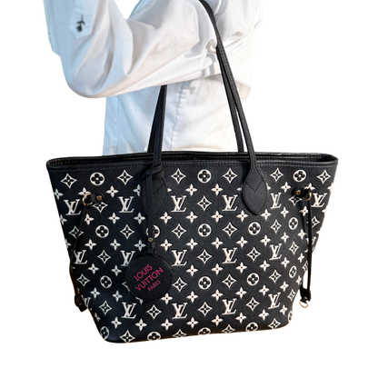 Louis Vuitton Neverfull MM Spring in the City Monogram Empreinte Zwart