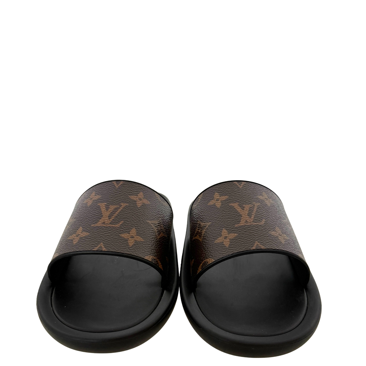 Louis Vuitton Sunbath Flat Mules Monogram Canvas Größe 40 Braun / neuwertig Louis Vuitton