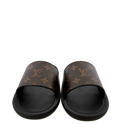 Louis Vuitton Sunbath Flat Mules Monogram Canvas Größe 40 Braun / neuwertig Louis Vuitton