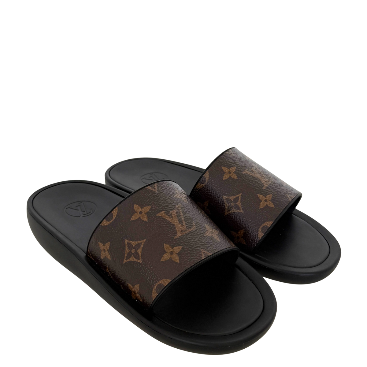 Louis Vuitton Sunbath Flat Mules Monogram Canvas Größe 40 Braun / neuwertig Louis Vuitton
