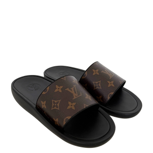 Louis Vuitton Sunbath Flat Mules Monogram Canvas Maat 40 Bruin