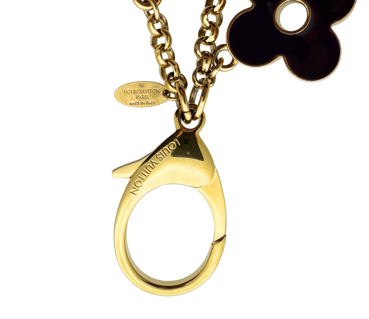 Louis Vuitton Taschenschmuck Fleur de Monogram Schwarz Beige M67119 / sehr gut Louis Vuitton