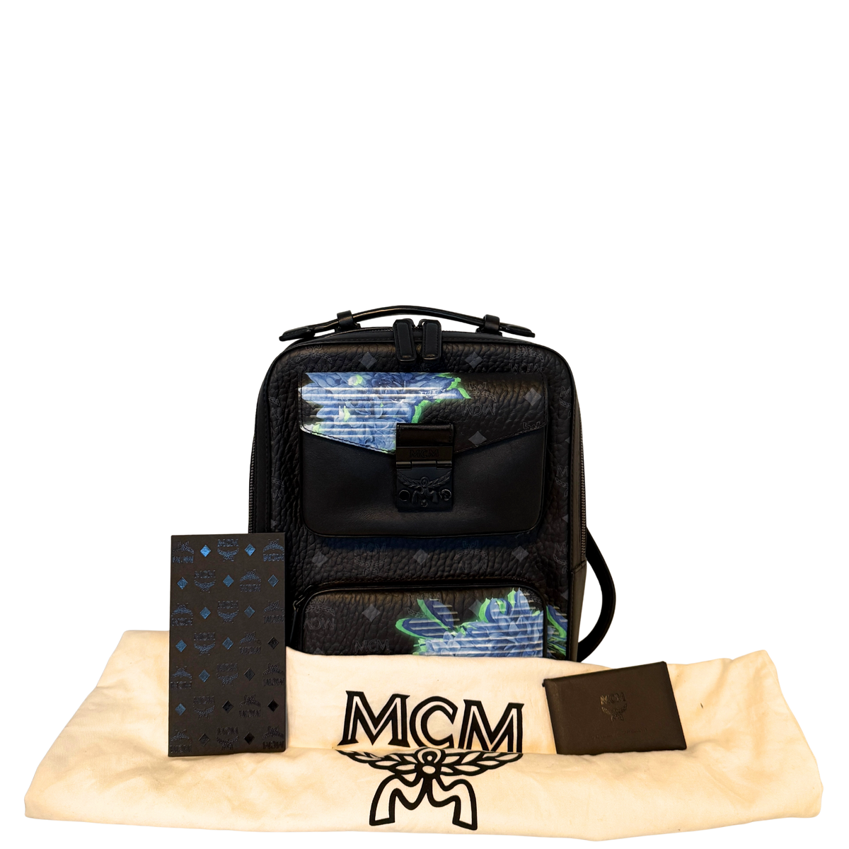MCM Tech Flower Rugzak Klein Zwart