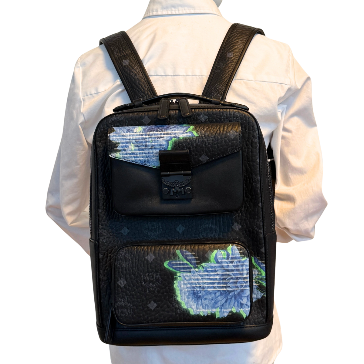MCM Tech Flower Rugzak Klein Zwart
