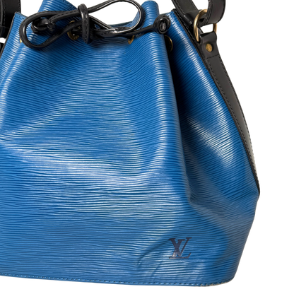 Louis Vuitton Petit Noé Epi Leder Schultertasche M44152 Toledo Blau / gut Louis Vuitton