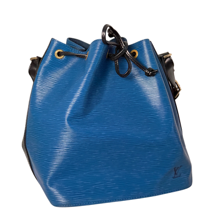 Louis Vuitton Petit Noé Epi Leder Schultertasche M44152 Toledo Blau / gut Louis Vuitton