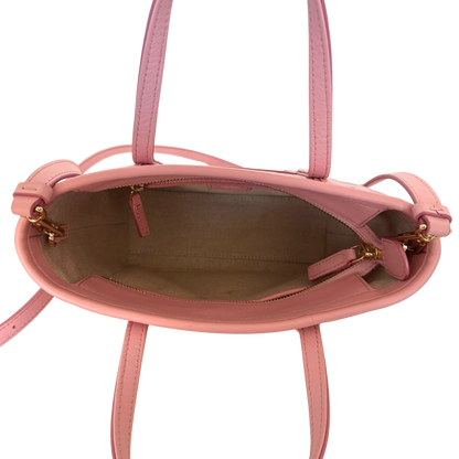 MCM Mini Toni Shopper mit Reißverschluss in Visetos Soft Pink / sehr gut MCM