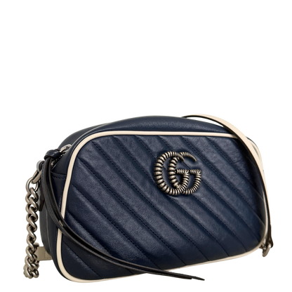 Gucci GG Marmont Torchon Schultertasche Blau / sehr gut Gucci