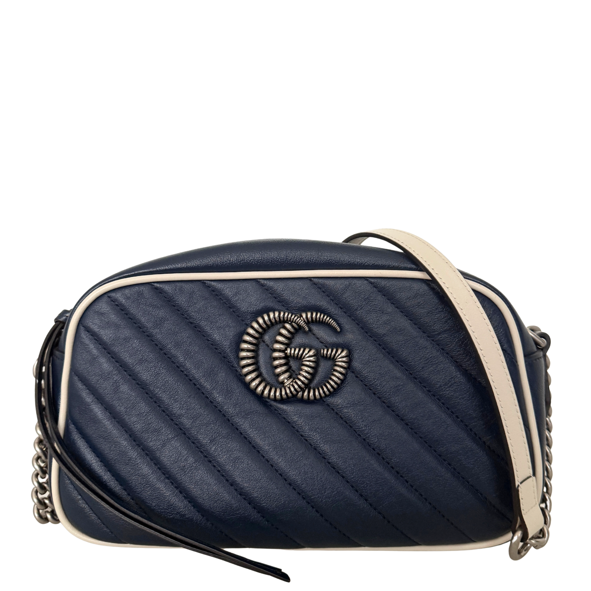 Gucci GG Marmont Torchon Schultertasche Blau / sehr gut Gucci