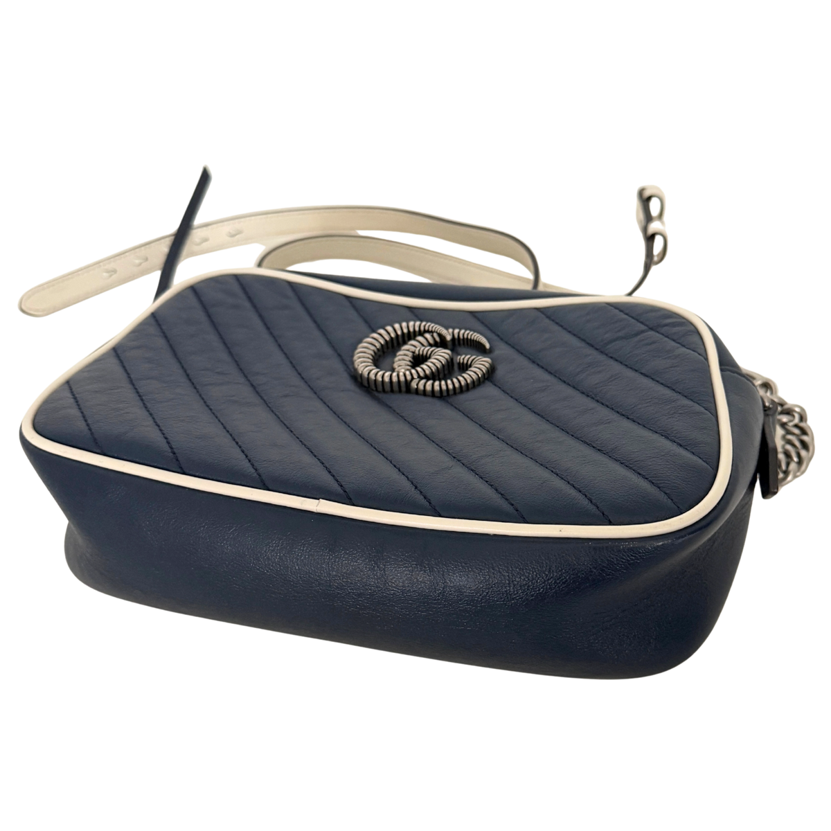 Gucci GG Marmont Torchon Schultertasche Blau / sehr gut Gucci