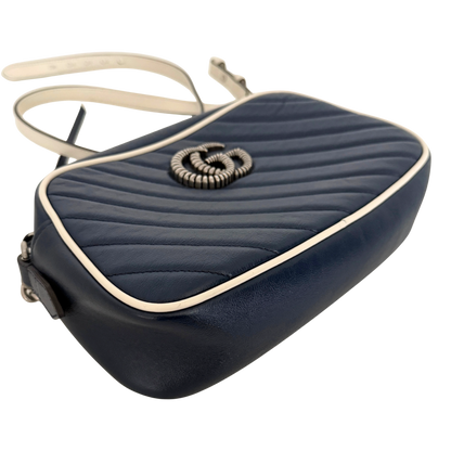 Gucci GG Marmont Torchon Schultertasche Blau / sehr gut Gucci