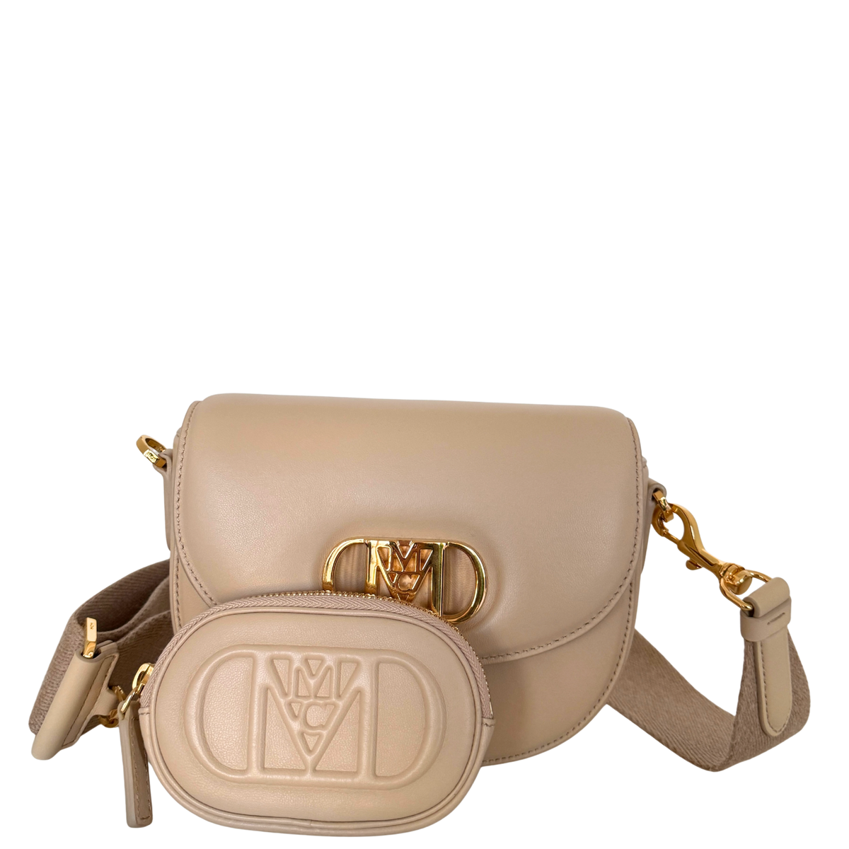 MCM Travia Schoudertas Beige
