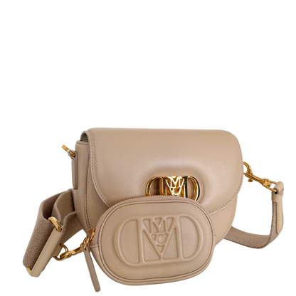 MCM Travia Schoudertas Beige