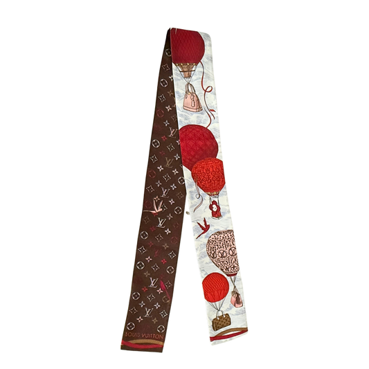 Louis Vuitton Up and Away Bandeau Seide Rot / neuwertig Louis Vuitton