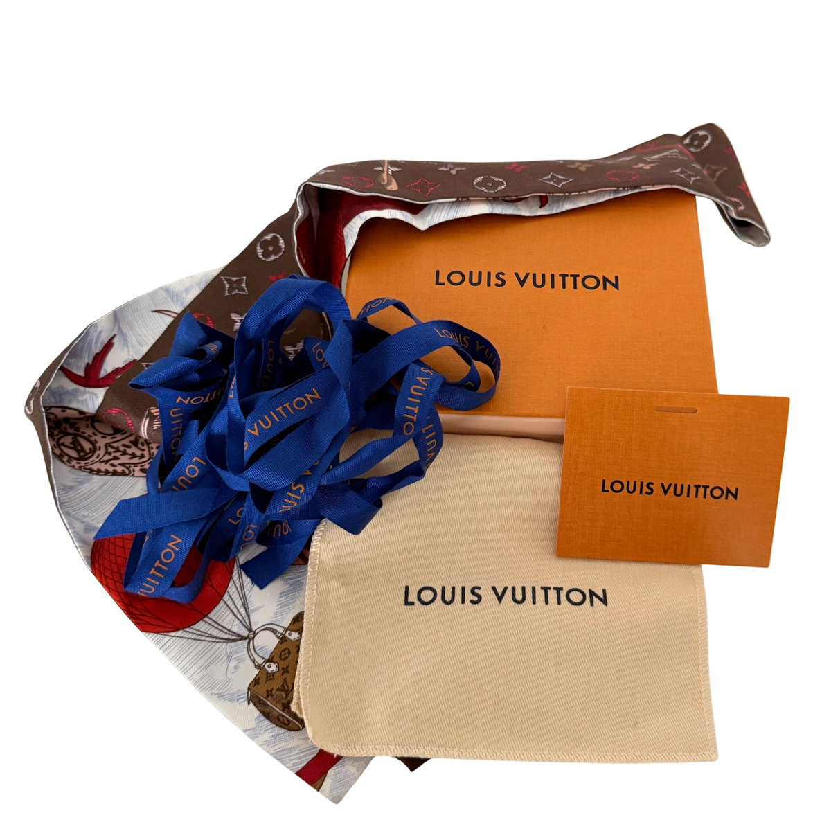 Louis Vuitton Up and Away Bandeau Seide Rot / neuwertig Louis Vuitton