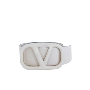 Valentino Garavani VLogo riem van leer 80cm leren gesp wit