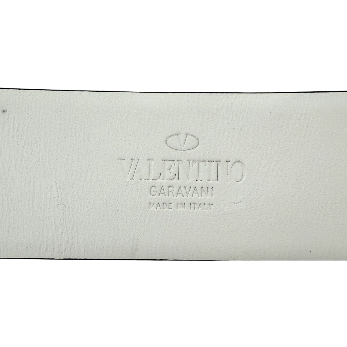 Valentino Garavani VLogo Gürtel aus Leder Weiß / gut Valentino