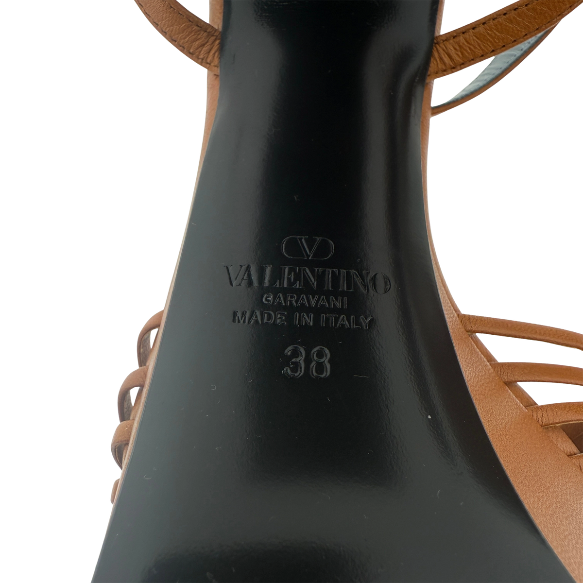Valentino Garavani Sandal Royal Plateausandalen aus Ziegenleder Braun Größe 38 / neuwertig Valentino