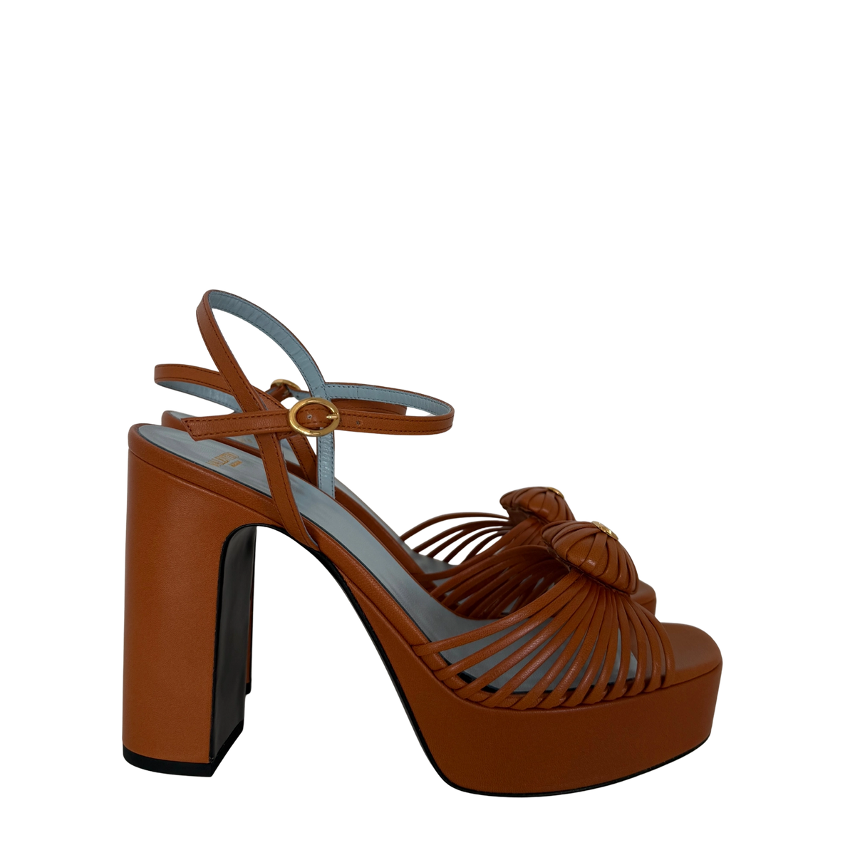 Valentino Garavani Sandal Royal Plateausandalen aus Ziegenleder Braun Größe 38 / neuwertig Valentino