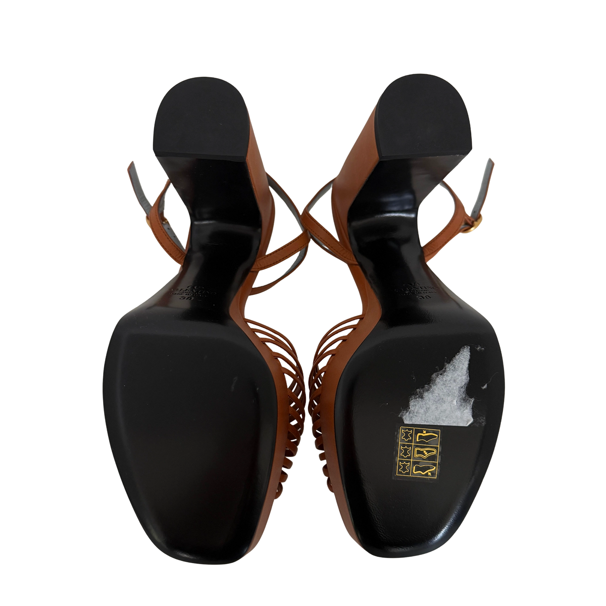 Valentino Garavani Sandal Royal Plateausandalen aus Ziegenleder Braun Größe 38 / neuwertig Valentino