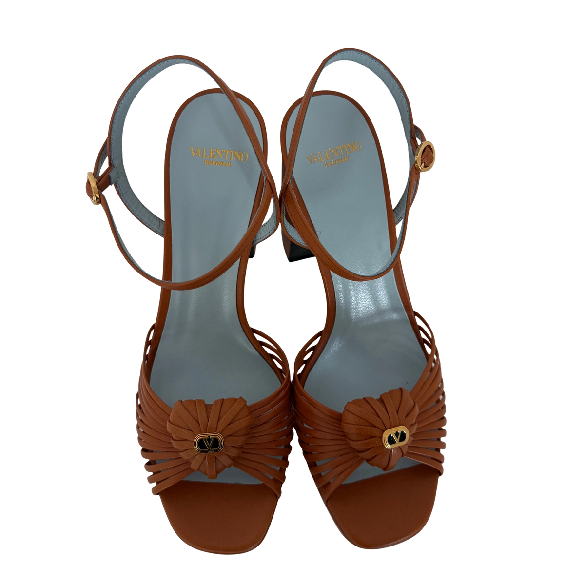 Valentino Garavani Sandal Royal Plateausandalen aus Ziegenleder Braun Größe 38 / neuwertig Valentino