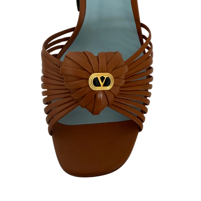 Valentino Garavani Sandal Royal Plateausandalen aus Ziegenleder Braun Größe 38 / neuwertig Valentino