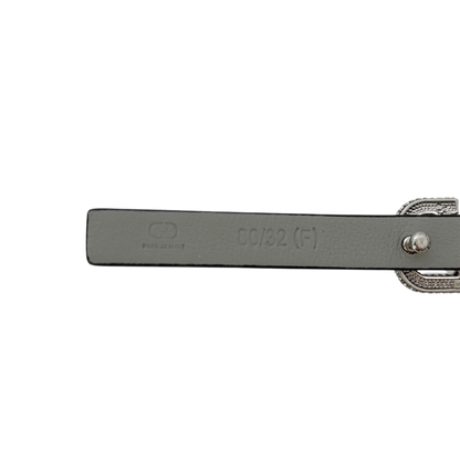 Valentino Garavani VLogo Signature Gürtel mit Kristallen 10 mm Silber / neuwertig Valentino